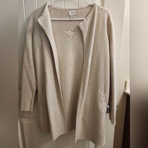 J. Crew Factory Cream Open-Front Cardigan